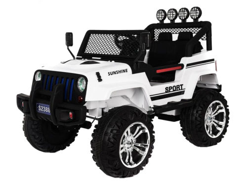 S2388-Kids ride On Car 12V 2.4G Remote Control Jeep-(White)