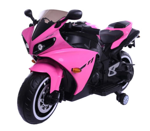 T-1 Kids Electric Motorcycle Kids Ride On Motorcycle 12V (Pink)