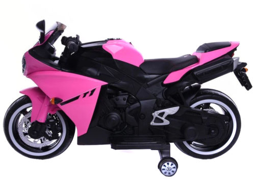 T-1 Kids Electric Motorcycle Kids Ride On Motorcycle 12V (Pink) - Image 4